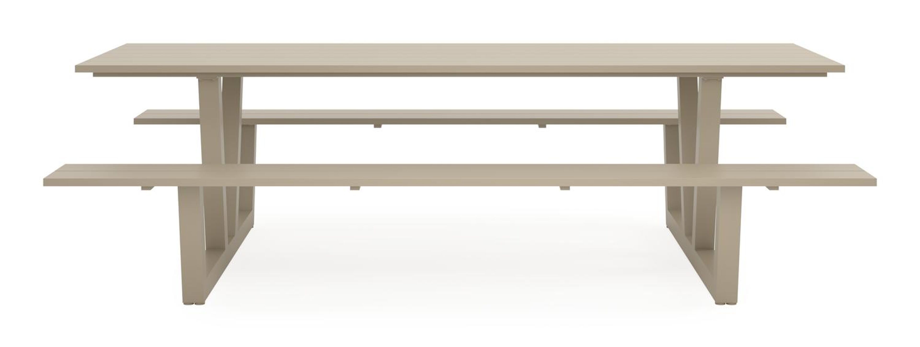 Table de pique-nique Felino en aluminium beige 
