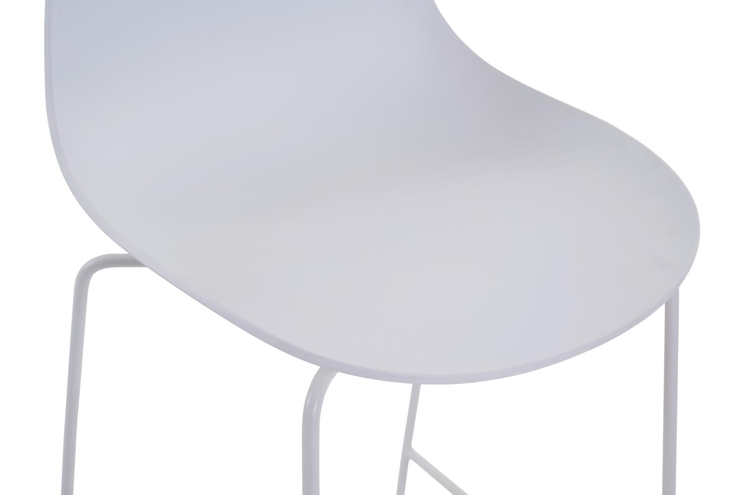 Verato barstoel in wit aluminium en wit kunststof