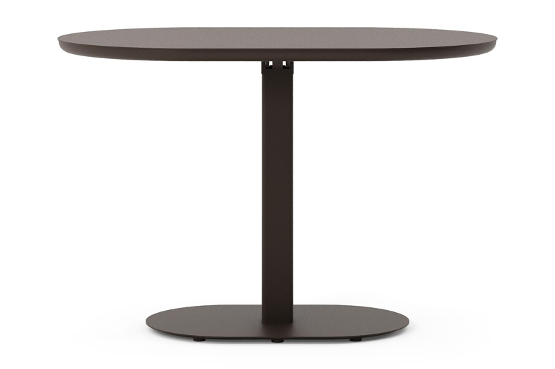 Table de jardin inclinable Teramo bio en aluminium brun foncé - Lg. 110 x Lrg. 70 x Haut. 71 cm