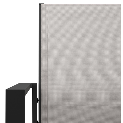 Bahia tuinstoel in zwart aluminium en beige textilene