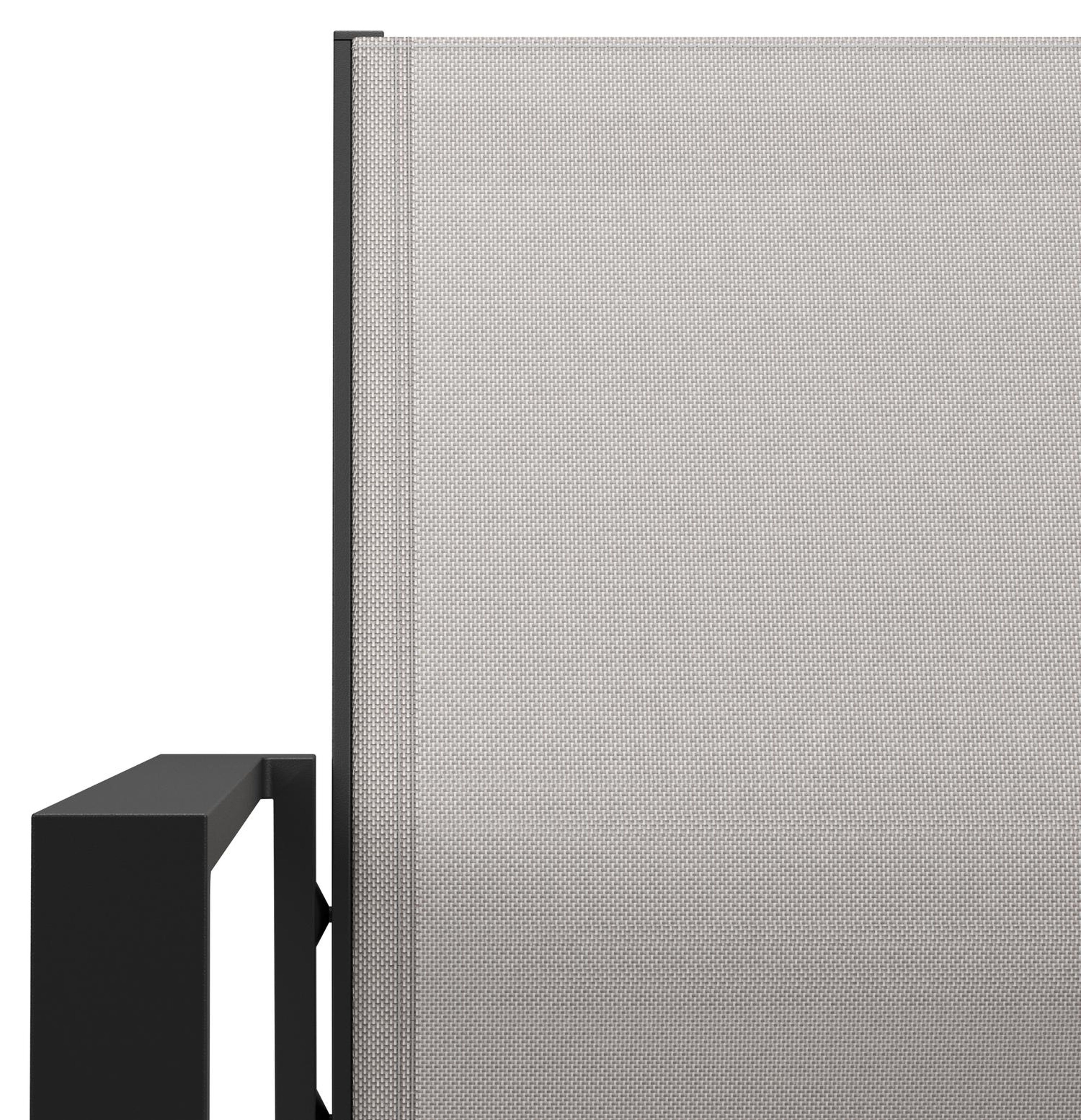 Bahia tuinstoel in zwart aluminium en beige textilene