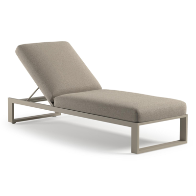 Verato verstelbaar ligbed in beige aluminium met catania sand all weather cosytica