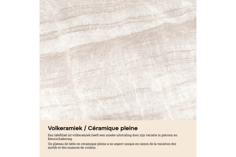 Fano tuintafel afgerond vierkant in zwart aluminium en volkeramiek Taj Mahal - L 80 x B 80 x H 72.5 cm