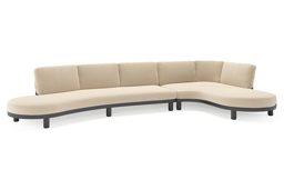 Chaise longue links + 3-zit organisch