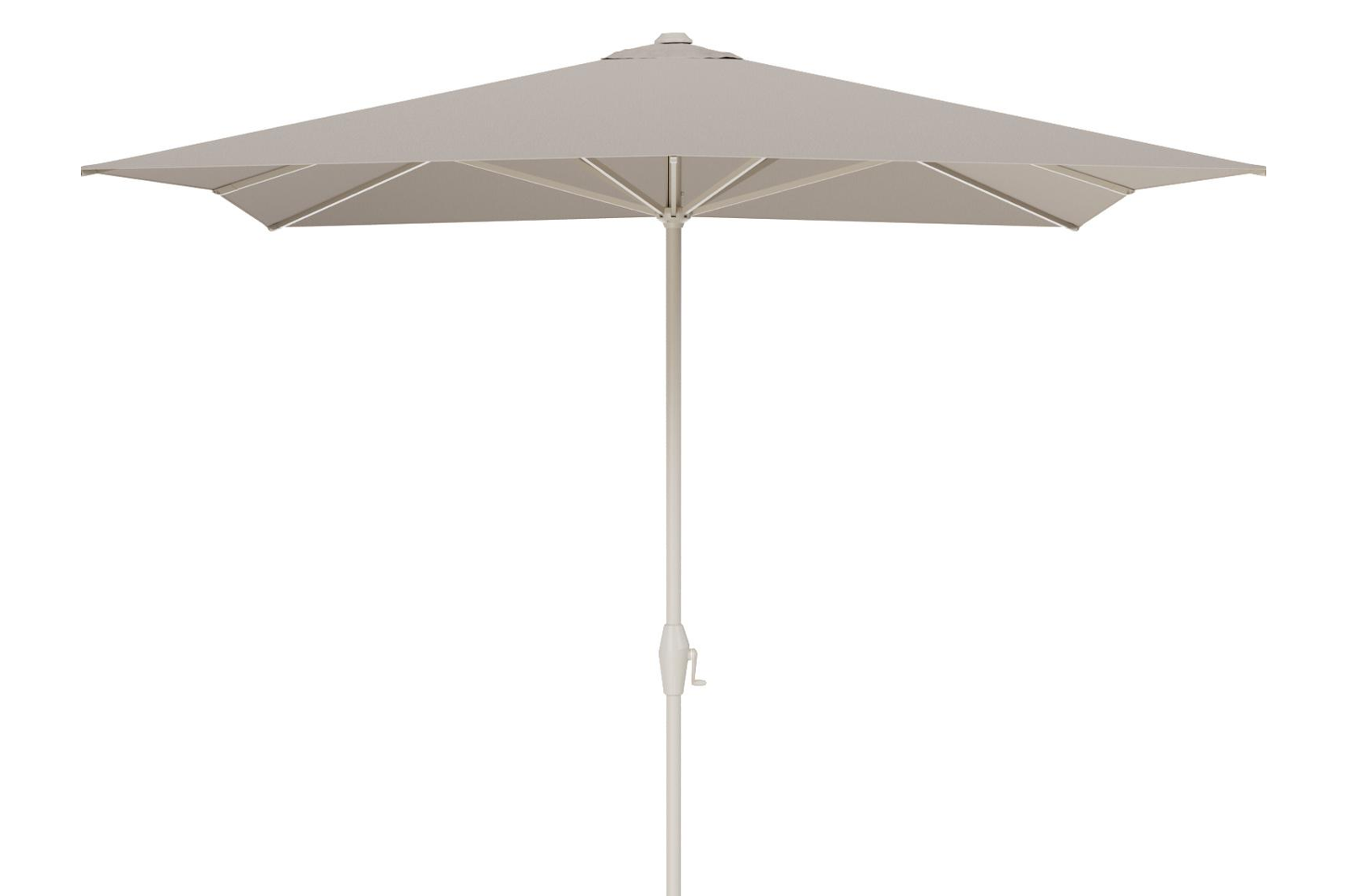 Viola staanparasol in beige aluminium en Weather+ Softtouch beige parasoldoek - L1 300 x L2 400 cm (zonder voet)