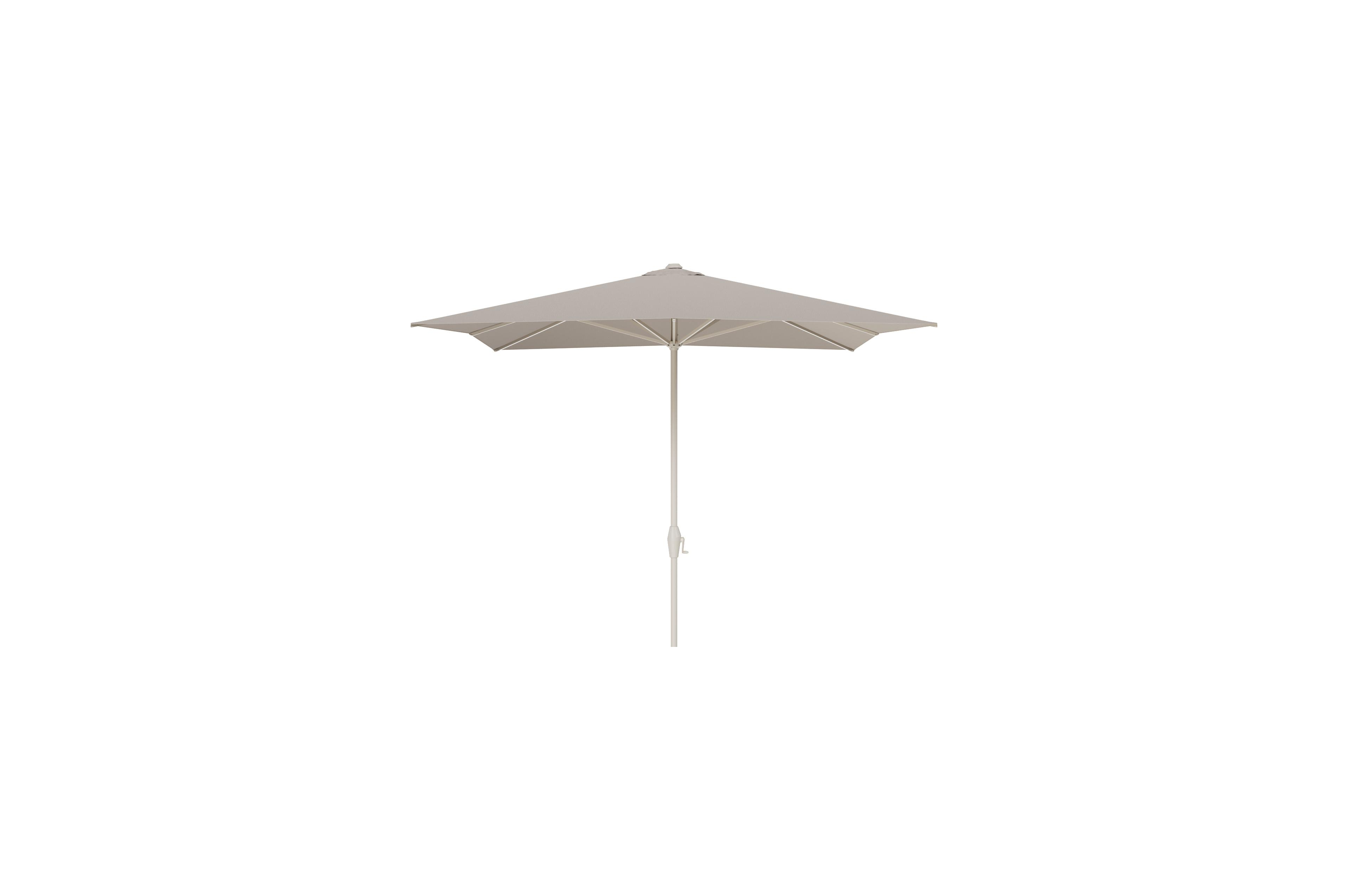 Parasol droit Viola en aluminium beige et toile de parasol beige Weather+ Softtouch – Lg.1 300 x Lg.2 400 cm (sans pied)
