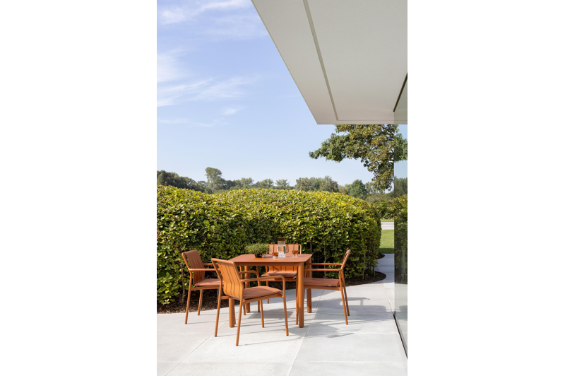 Bolito tuinstoel in roestbruin aluminium