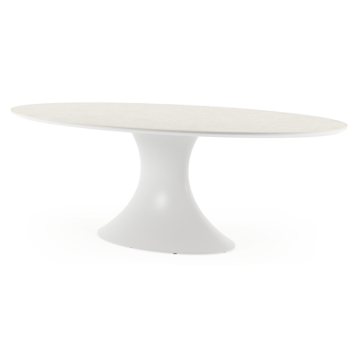 Fano tuintafel in wit aluminium en volkeramiek shilin - L 240 x B 135 x H 75 cm