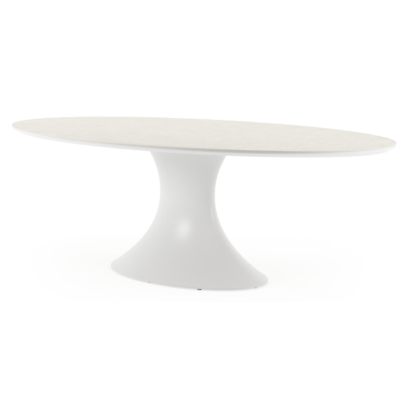 Fano tuintafel in wit aluminium en volkeramiek shilin - L 240 x B 135 x H 75 cm