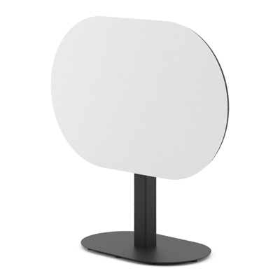 Teramo tuintafel bombo in zwart aluminium en volkeramiek Arctic White - L 110 x B 70 x H 73.7 cm