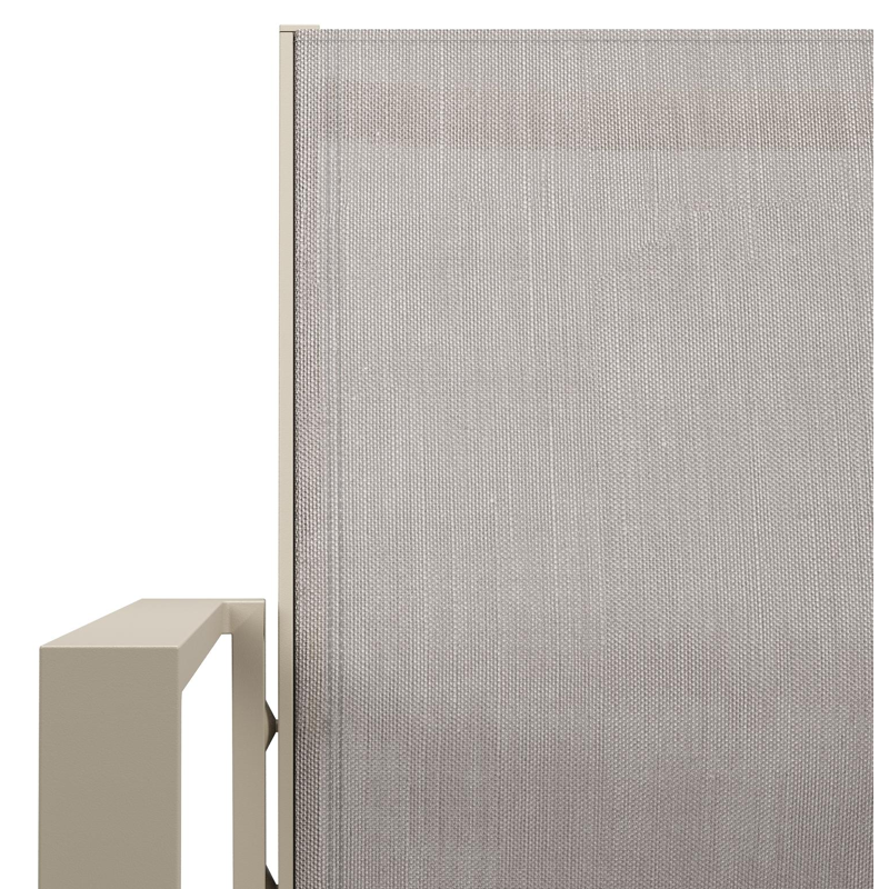 Bahia tuinstoel in beige aluminium en beige single textilene