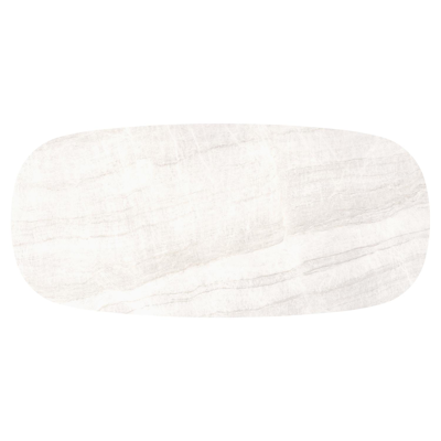 Amico tuintafel bombo in wit aluminium en volkeramiek Taj Mahal - L 270 x B 125 x H 73.5 cm