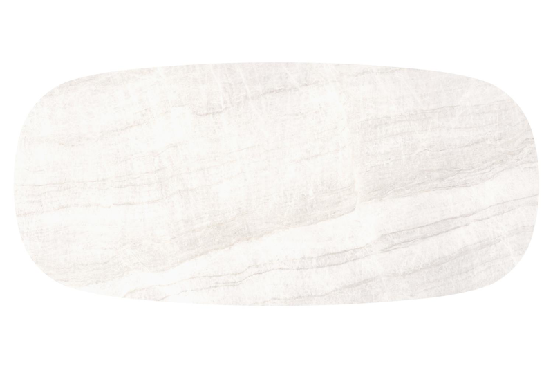 Amico tuintafel bombo in wit aluminium en volkeramiek Taj Mahal - L 270 x B 125 x H 73.5 cm