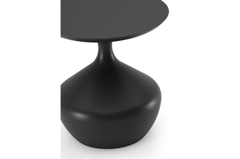 Bomero bijzettafel in zwart aluminium - Dia. 48 x H 50 cm