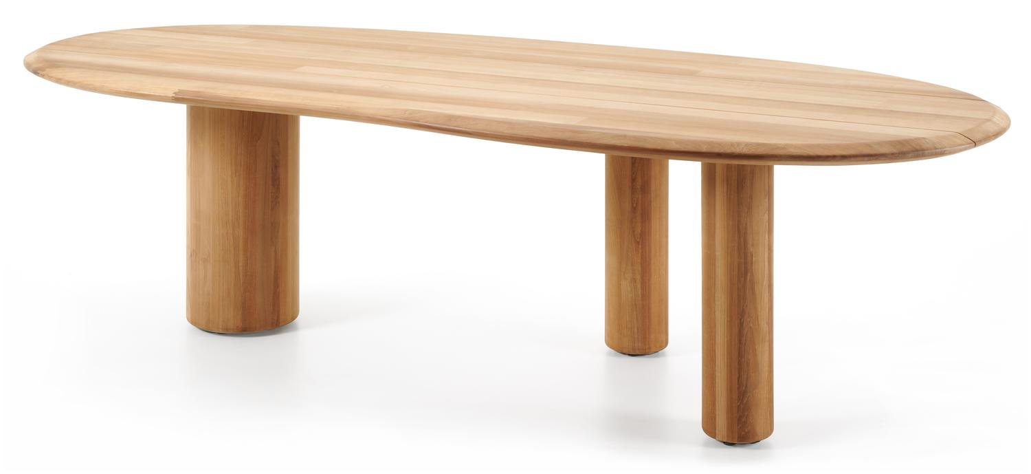 Organo tuintafel organisch in teak - L 280 x B 120 cm