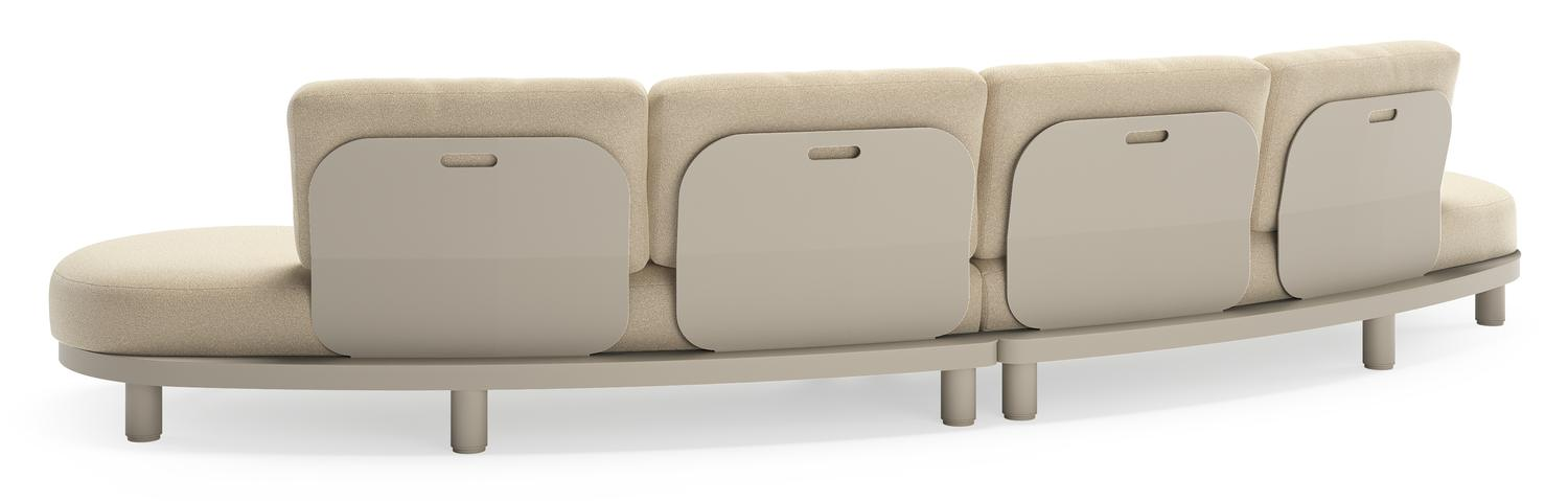 Donato loungebank in beige aluminium met all weather solica Soul Papyrus kussen