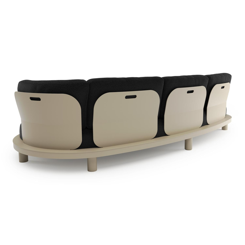 Donato loungebank in beige aluminium met lopi baribal all weather sunbrella® luxe kussen