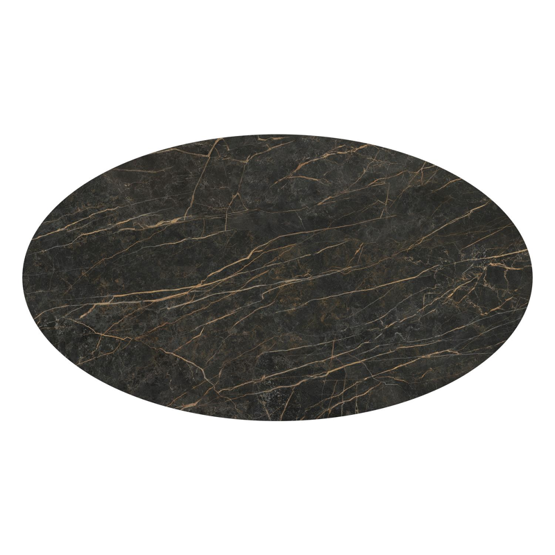 Fano tuintafel in zwart aluminium en volkeramiek black obsession - L 240 x B 135 x H 75 cm