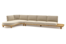 Chaise longue rechts + 3-zit