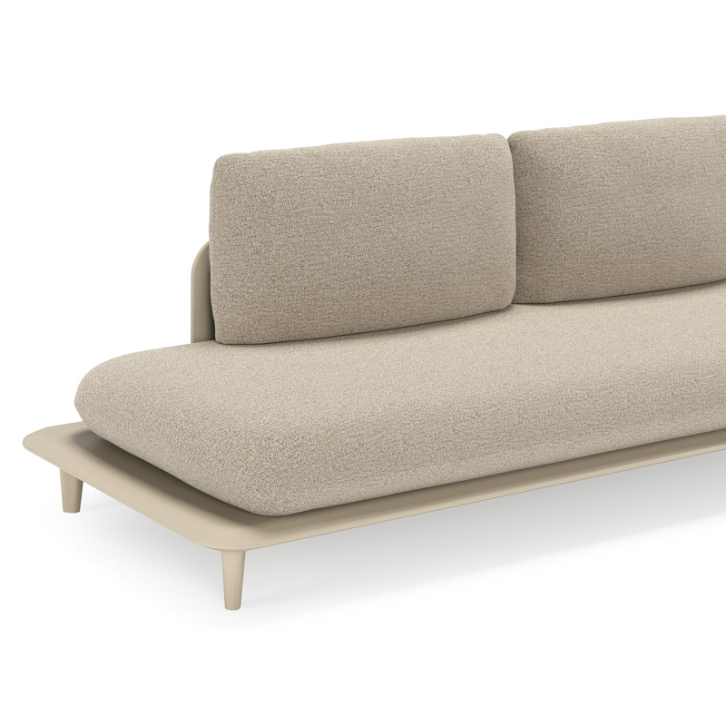 Bomero loungehoek in beige aluminium met catania beige all weather cosytica kussen