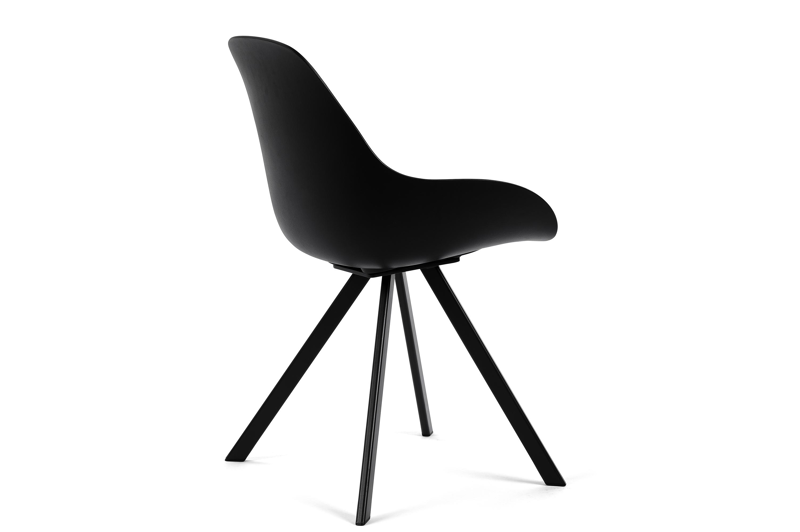 Chaise de jardin Cesano in aluminium noir et matière synthétique noir