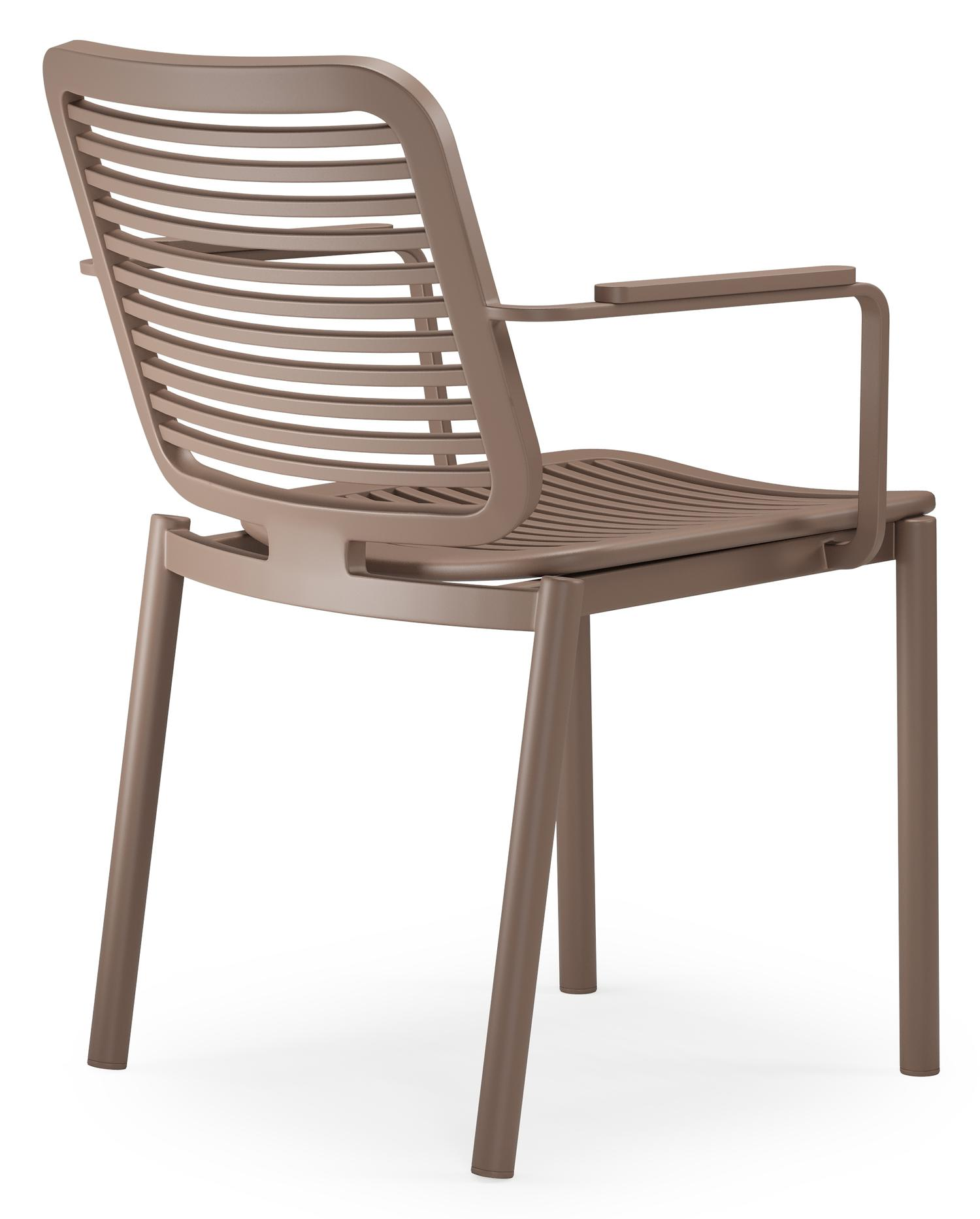 Chaise de jardin Fano en aluminium taupe 