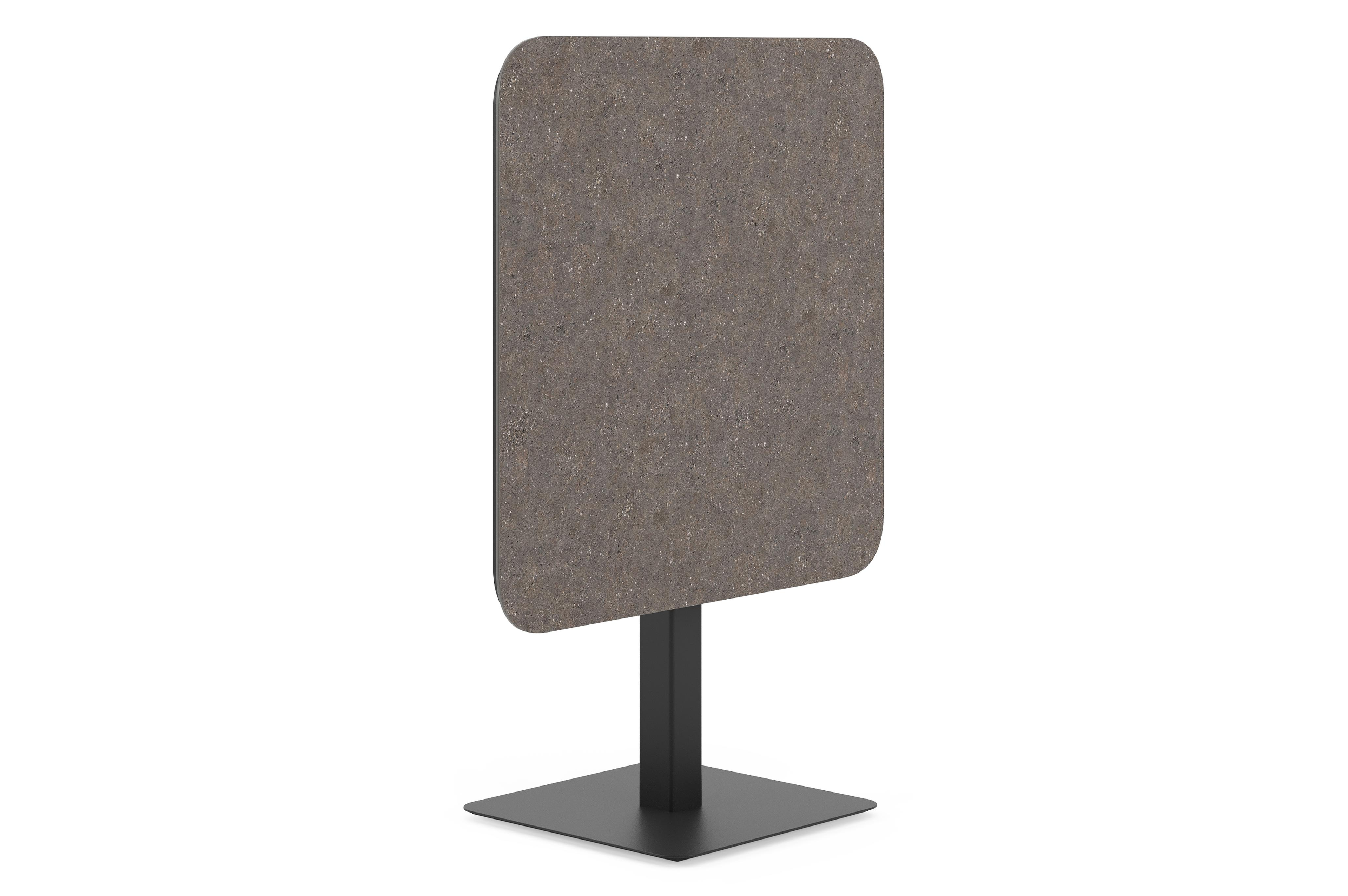 Fano kantelbare tuintafel vierkant afgerond in zwart aluminium en volkeramiek wulong - L 80 x B 80 x H 72.5 cm